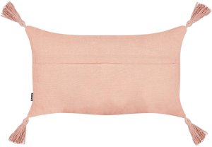 Beliani Zestaw 2 poduszek dekoracyjnych VALVARIA Bawełna 30 x 50 cm Brzoskwiniowy Wzór zygzak 3