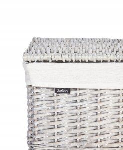 Beliani Zestaw 5 koszy wiklinowych biały ELLA 11