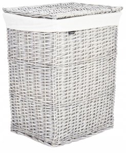 Beliani Zestaw 5 koszy wiklinowych biały ELLA 13