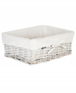 Beliani Zestaw 5 koszy wiklinowych biały ELLA 14