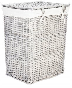 Beliani Zestaw 5 koszy wiklinowych biały ELLA 6