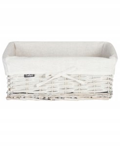 Beliani Zestaw 5 koszy wiklinowych biały ELLA 8