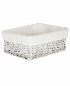 Beliani Zestaw 5 koszy wiklinowych biały ELLA 9