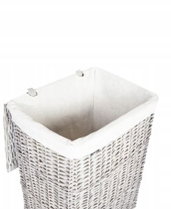 Beliani Zestaw 5 koszy wiklinowych biały ELLA 10