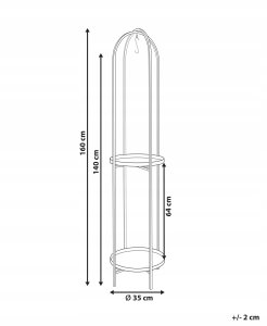 Beliani Stojak na kwiaty TAMARIX Metal 35 cm Czarny 3