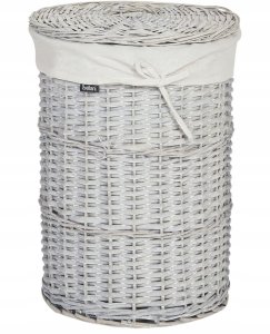 Beliani Zestaw 5 koszy wiklinowych biały VAKARI 5