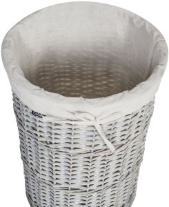 Beliani Zestaw 5 koszy wiklinowych biały VAKARI 8