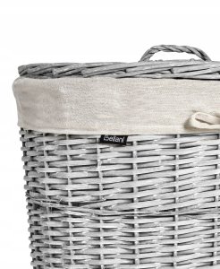 Beliani Zestaw 5 koszy wiklinowych biały VAKARI 9