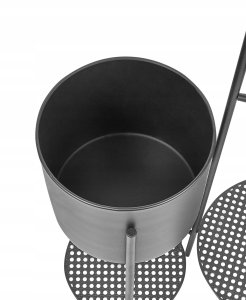 Beliani Stojak na kwiaty ULMUS Metal 58 cm Czarny 5