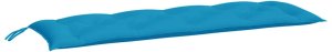 Poduszka na ławkę ogrodową, niebieska, 150x50x7 cm, tkanina 2