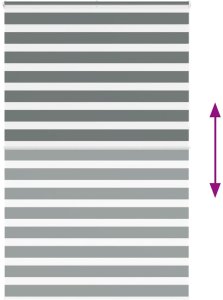 vidaXL Roleta zebra, ciemnoszara, szerokość tkaniny 140,9cm, poliester 5