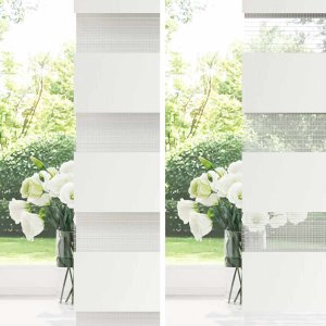 vidaXL Roleta zebra, ciemnoszara, szerokość tkaniny 95,9 cm, poliester 8