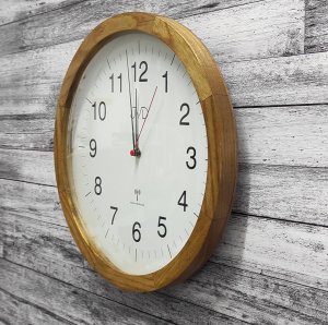 Zegar ścienny JVD NR22009.78 32 cm drewniany radiowy . 3