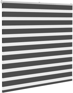 Roleta zebra, czarna, szerokość tkaniny 140,9cm, poliester 3