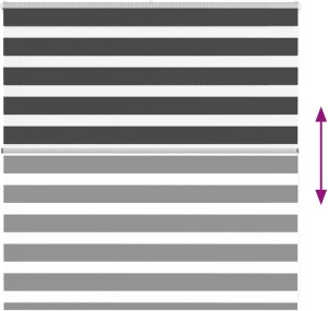 Roleta zebra, czarna, szerokość tkaniny 140,9cm, poliester 5