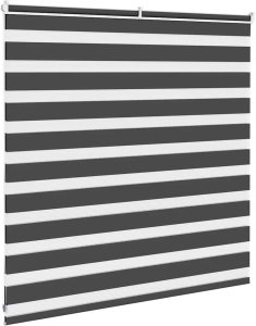 Roleta zebra, czarna, szerokość tkaniny 135,9cm, poliester 4