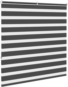 Roleta zebra, czarna, szerokość tkaniny 140,9cm, poliester 4