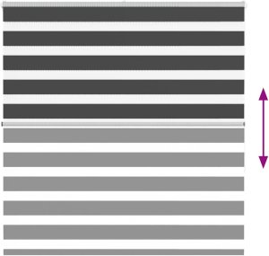 Roleta zebra, czarna, szerokość tkaniny 140,9cm, poliester 5