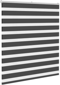 Roleta zebra, czarna, szerokość tkaniny 125,9cm, poliester 4