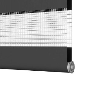 Roleta zebra, czarna, szerokość tkaniny 125,9cm, poliester 12