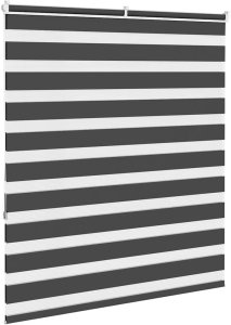 Roleta zebra, czarna, szerokość tkaniny 125,9cm, poliester 4