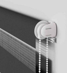 Roleta zebra, czarna, szerokość tkaniny 160,9cm, poliester 10