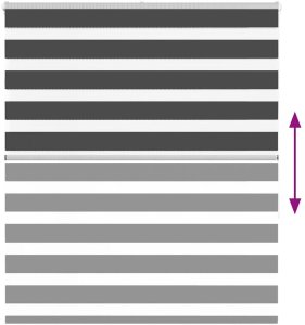 Roleta zebra, czarna, szerokość tkaniny 115,9cm, poliester 5