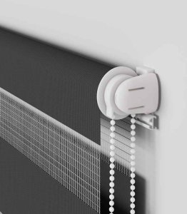 Roleta zebra, czarna, szerokość tkaniny 115,9cm, poliester 10