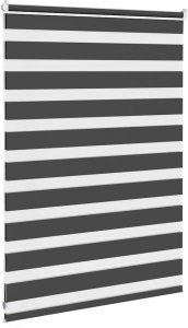 Roleta zebra, czarna, szerokość tkaniny 110,9cm, poliester 4