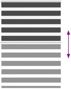 Roleta zebra, czarna, szerokość tkaniny 110,9cm, poliester 5