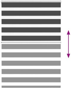 Roleta zebra, czarna, szerokość tkaniny 110,9cm, poliester 5