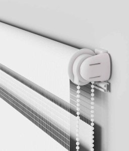 Roleta zebra, biała, szerokość tkaniny 105,9cm, poliester 10