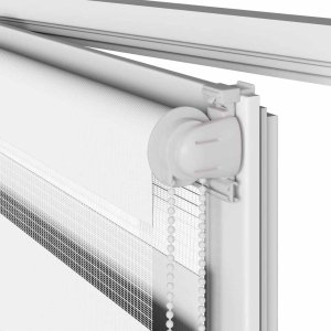 Roleta zebra, biała, szerokość tkaniny 115,9cm, poliester 11