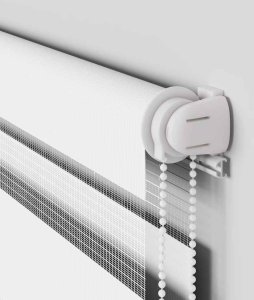 Roleta zebra, biała, szerokość tkaniny 115,9cm, poliester 10