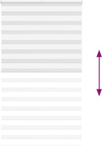 Roleta zebra, biała, szerokość tkaniny 120,9cm, poliester 5