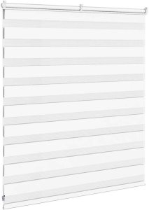 Roleta zebra, biała, szerokość tkaniny 120,9cm, poliester 4