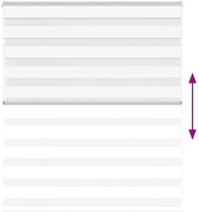 Roleta zebra, biała, szerokość tkaniny 120,9cm, poliester 5