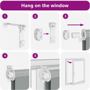 Roleta zebra, biała, szerokość tkaniny 120,9cm, poliester 7