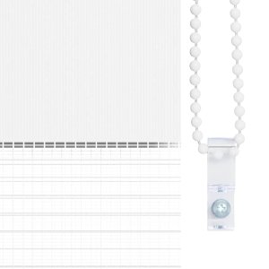 Roleta zebra, biała, szerokość tkaniny 155,9cm, poliester 9