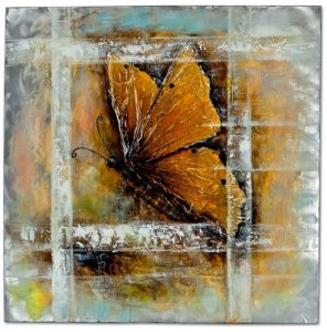 Obraz na płótnie 100x100 cm Motyl brązowy 1