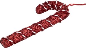 Ozdoba choinkowa Laska 21 cm mała czerwono-biała 1