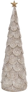 Figurka świąteczna Choinka biało-złota 31 cm 172861 1