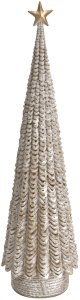 Figurka świąteczna Choinka biało-złota 35 cm 172862 1