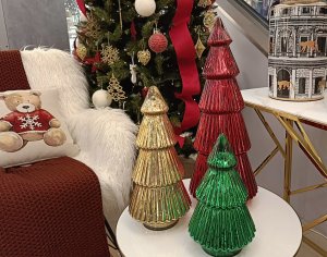 Ozdoba szklana Choinka zielona duża 54 cm 2