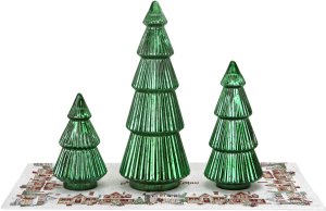 Ozdoba szklana Choinka zielona duża 54 cm 6