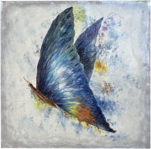 Obraz na płótnie 100x100 cm Niebieski motyl 1
