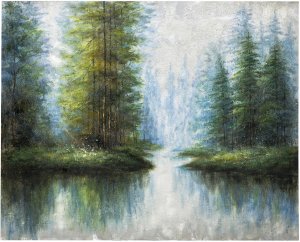 Obraz na płótnie 100x120 cm Las na wodzie 1