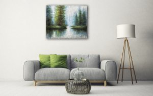 Obraz na płótnie 100x120 cm Las na wodzie 2