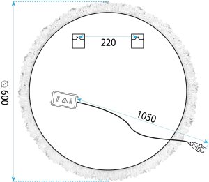 LUSTRO ŚCIENNE LED KRYSZTAŁOWE 60cm YH-3561 8