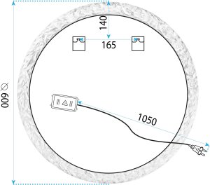 LUSTRO ŚCIENNE LED KRYSZTAŁOWE 60cm YH-3562 8
